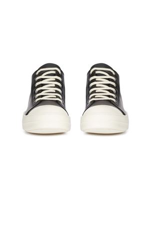Low Sneaks In Black/Milk/Milk Full Grain Cow Leather RICK OWENS | RU02E1891LCO911
